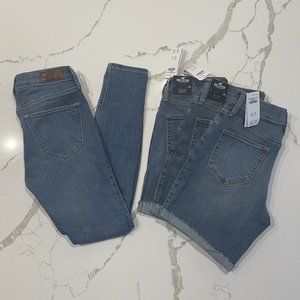 Lot: 1 Jeans & 3 Shorts Hollister Size 25 Short